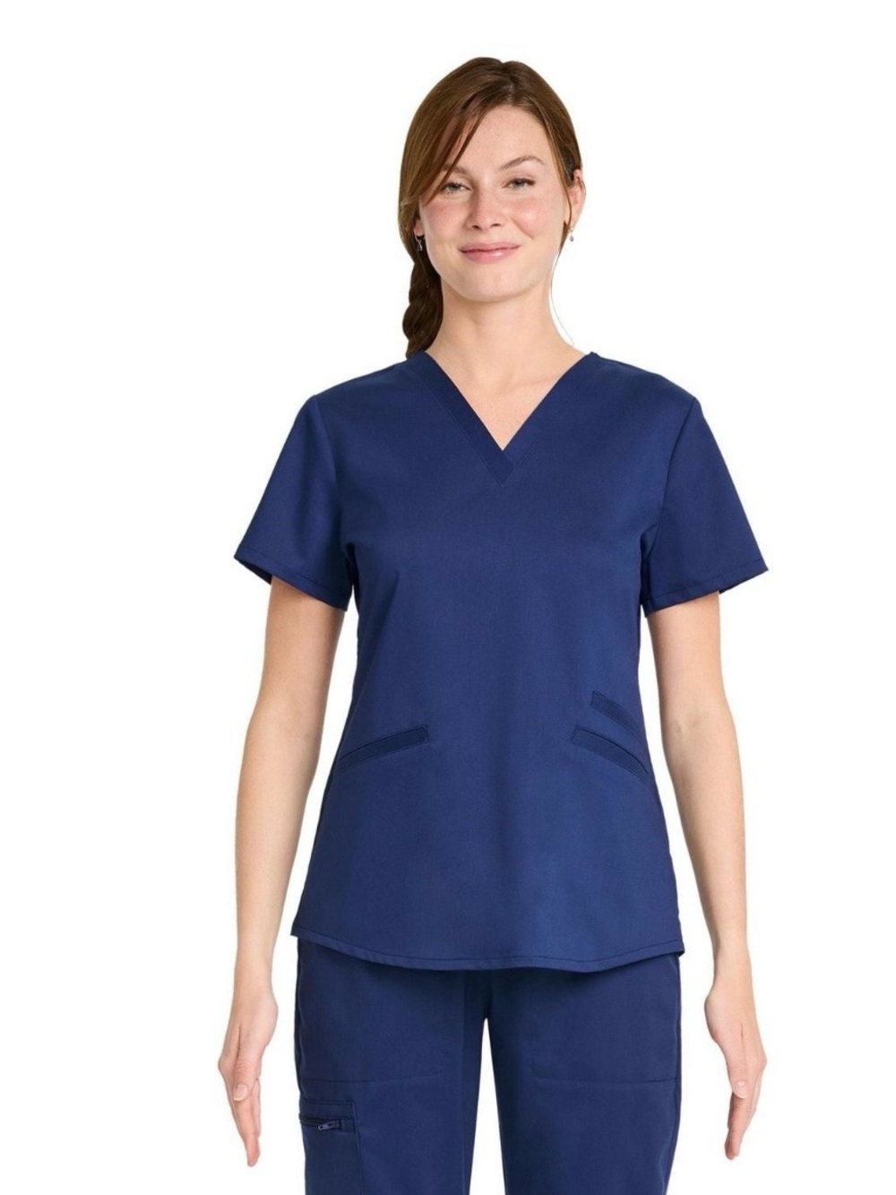H11. Scrubstar Ultimate Stretch V-Neck Scrub Top